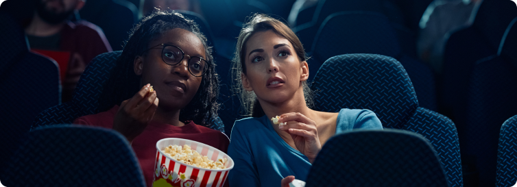 women watching moview